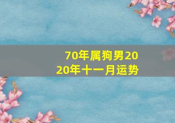 70年属狗男2020年十一月运势