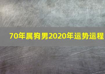 70年属狗男2020年运势运程