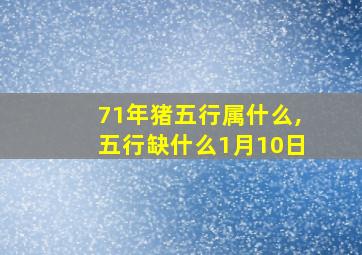 71年猪五行属什么,五行缺什么1月10日