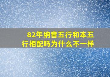 82年纳音五行和本五行相配吗为什么不一样