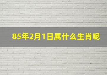 85年2月1日属什么生肖呢