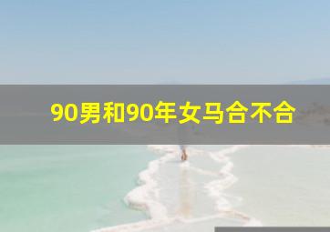 90男和90年女马合不合