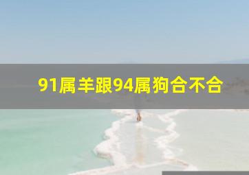 91属羊跟94属狗合不合