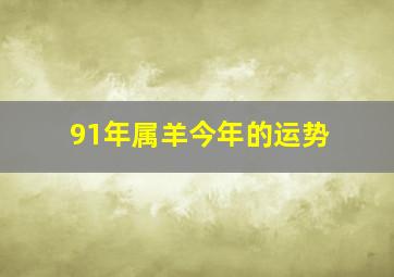 91年属羊今年的运势