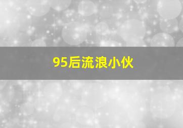 95后流浪小伙