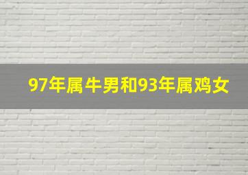 97年属牛男和93年属鸡女