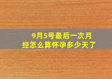 9月5号最后一次月经怎么算怀孕多少天了