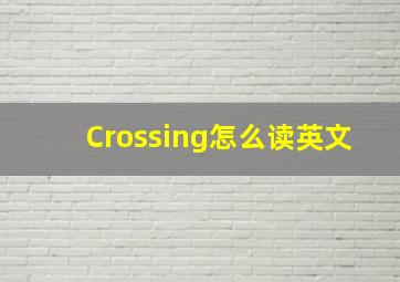 Crossing怎么读英文