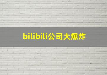 bilibili公司大爆炸