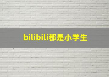 bilibili都是小学生