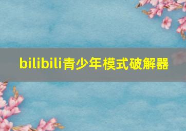 bilibili青少年模式破解器