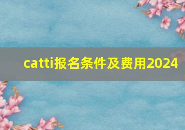 catti报名条件及费用2024