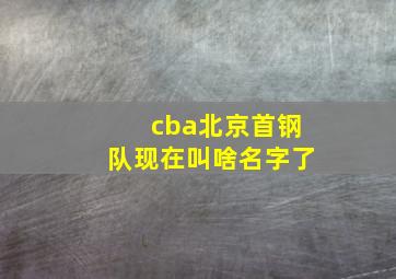 cba北京首钢队现在叫啥名字了