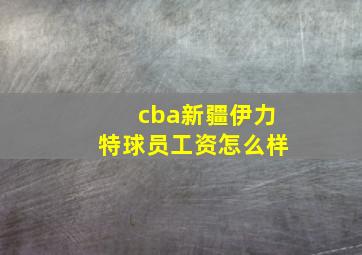 cba新疆伊力特球员工资怎么样