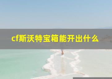 cf斯沃特宝箱能开出什么