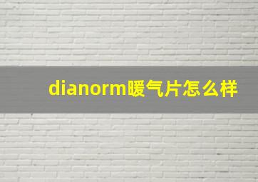 dianorm暖气片怎么样