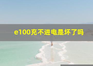 e100充不进电是坏了吗