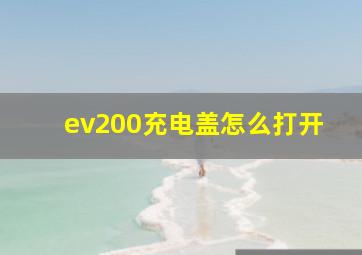 ev200充电盖怎么打开