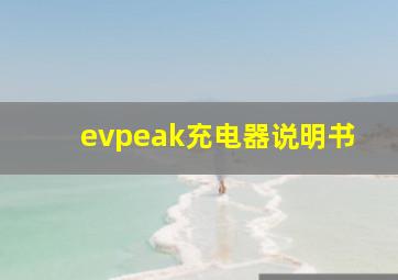 evpeak充电器说明书