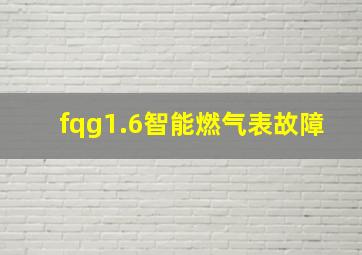 fqg1.6智能燃气表故障