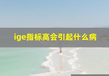 ige指标高会引起什么病