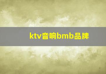 ktv音响bmb品牌