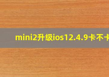 mini2升级ios12.4.9卡不卡