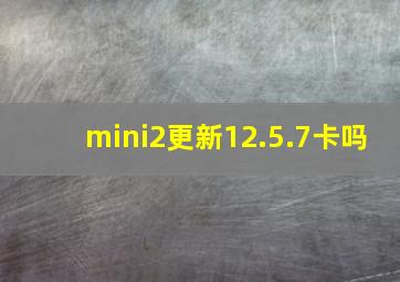 mini2更新12.5.7卡吗