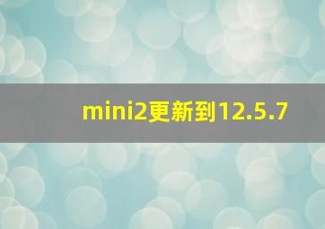 mini2更新到12.5.7