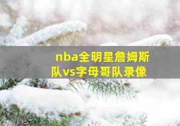 nba全明星詹姆斯队vs字母哥队录像