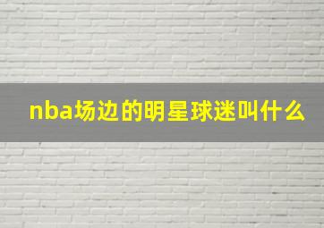 nba场边的明星球迷叫什么