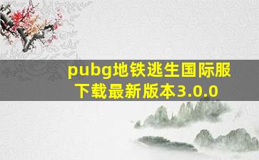 pubg地铁逃生国际服下载最新版本3.0.0