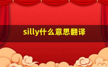 silly什么意思翻译