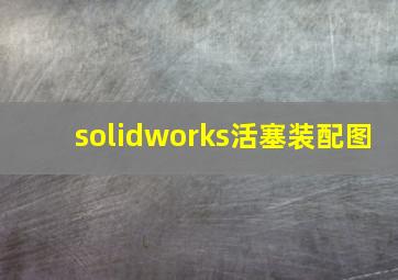 solidworks活塞装配图