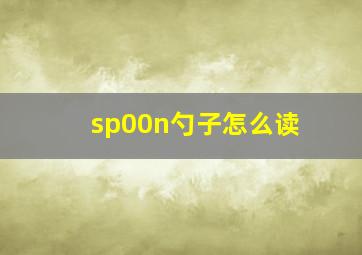 sp00n勺子怎么读