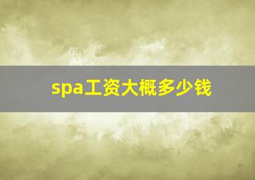 spa工资大概多少钱