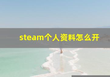 steam个人资料怎么开