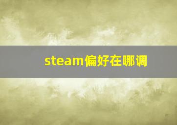 steam偏好在哪调