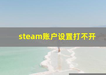 steam账户设置打不开