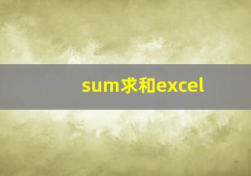 sum求和excel