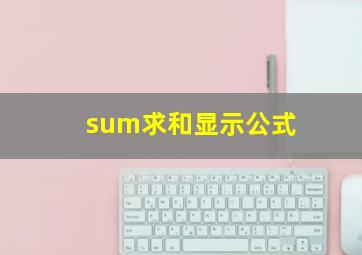 sum求和显示公式