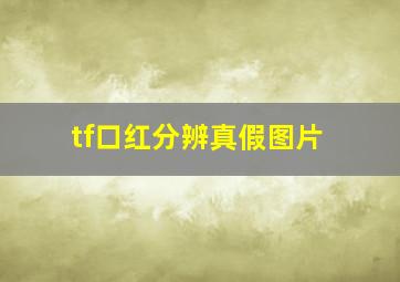 tf口红分辨真假图片