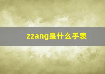 zzang是什么手表