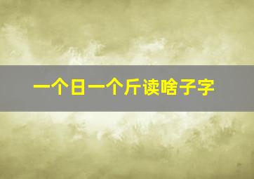 一个日一个斤读啥子字