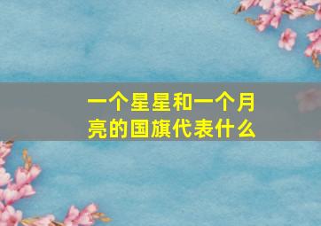 一个星星和一个月亮的国旗代表什么