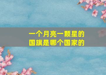 一个月亮一颗星的国旗是哪个国家的