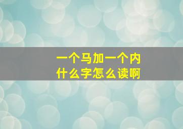 一个马加一个内什么字怎么读啊