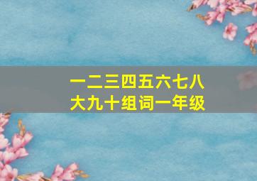 一二三四五六七八大九十组词一年级