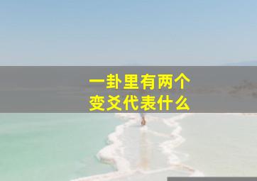 一卦里有两个变爻代表什么