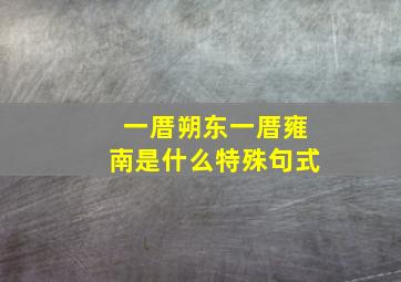 一厝朔东一厝雍南是什么特殊句式